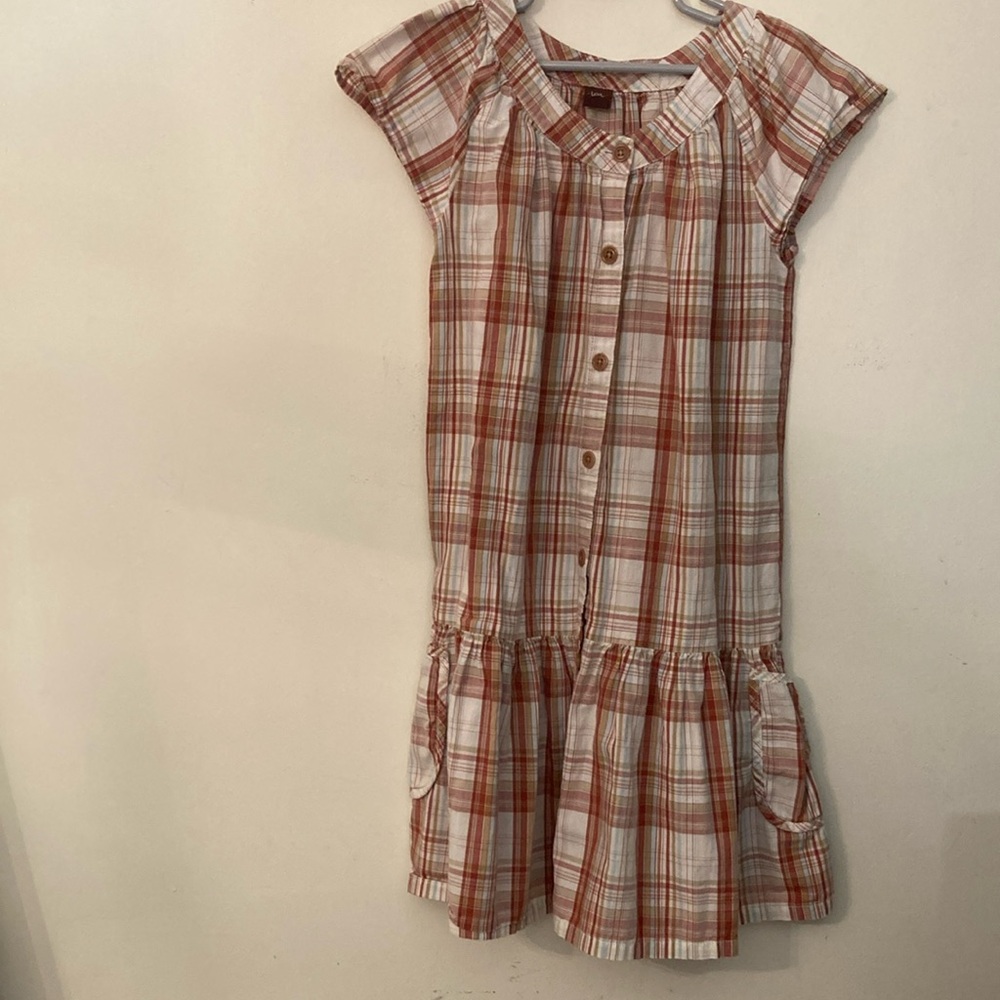 Tea plaid pocket dress